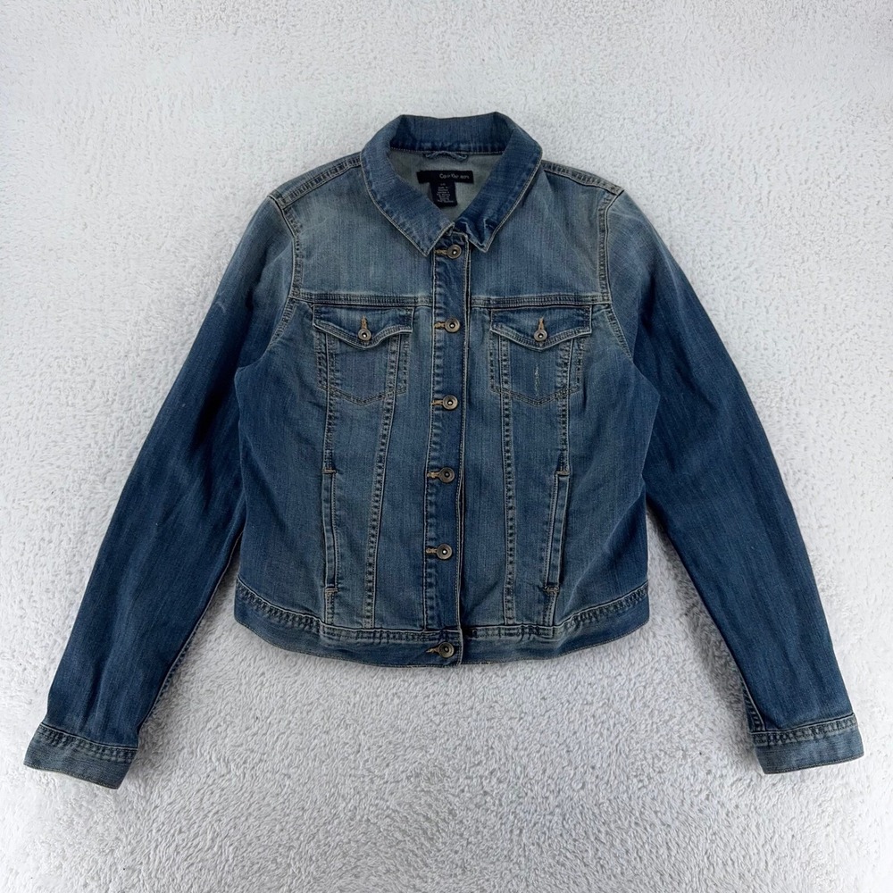 vtg CALVIN KLEIN DENIM JEAN JACKET WOMEN'S (Fits like SMALL)‎